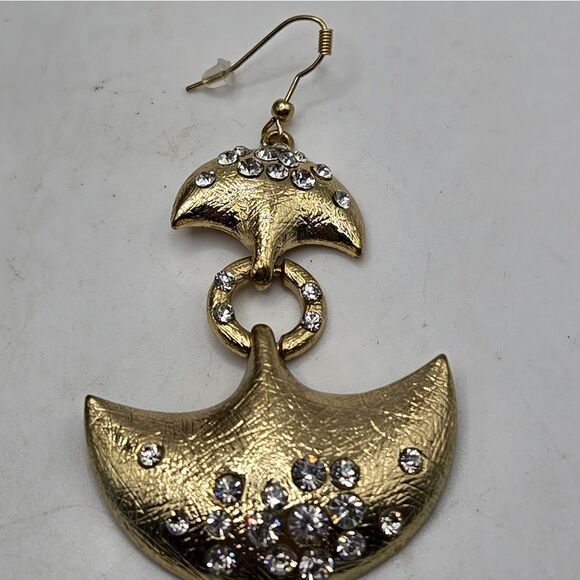 "5/$25" Mismatched Goldtone Bali Boho Goldtone Blue Tassel Dangle Earrings - Picture 5 of 8